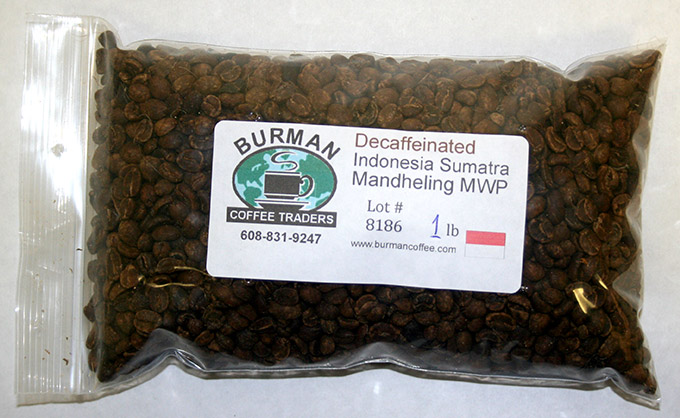 DECAF Indonesia MWP coffee beans