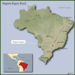 Map showing Mogiana Region, Brazil
