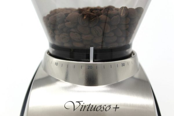 Baratza Virtuoso+ coffee grinder closeup