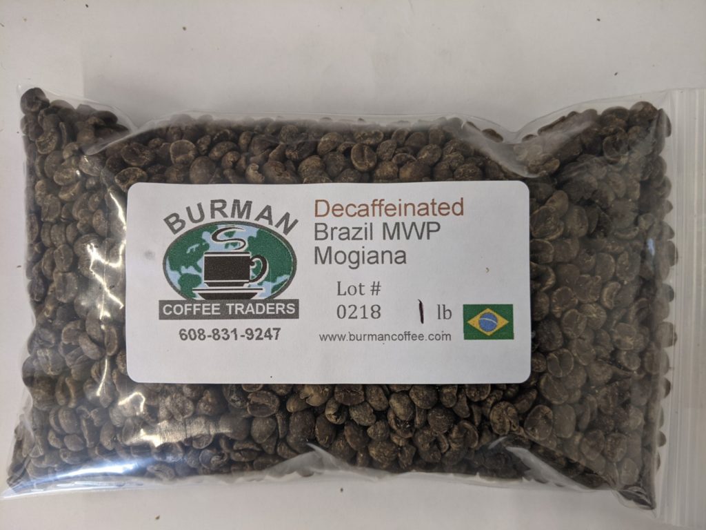 decaf brazil mwp mogiana coffee beans