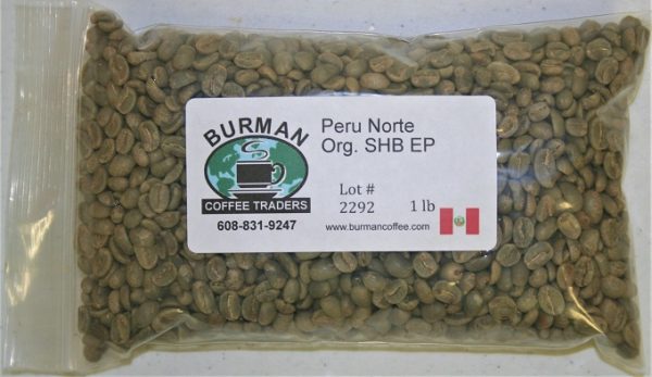 peru norte org SHB EP coffee beans
