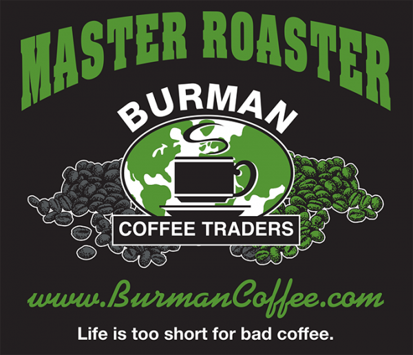 Burman Master Roaster shirt with logo - black