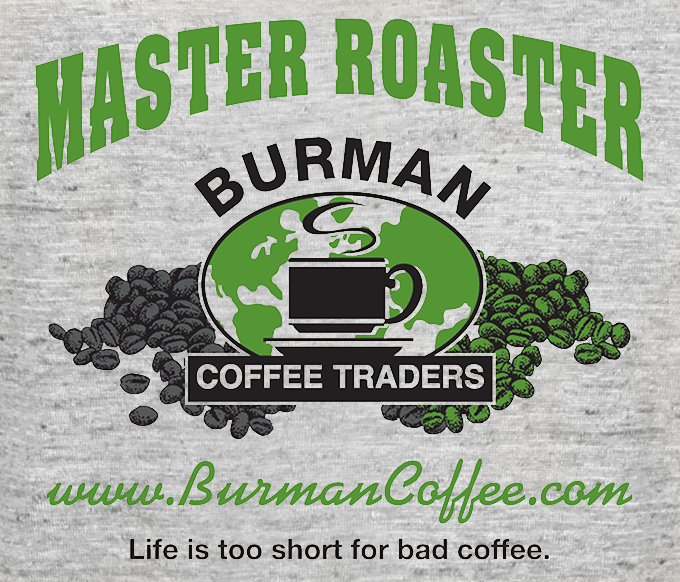 Burman Master Roaster shirt with logo - grey