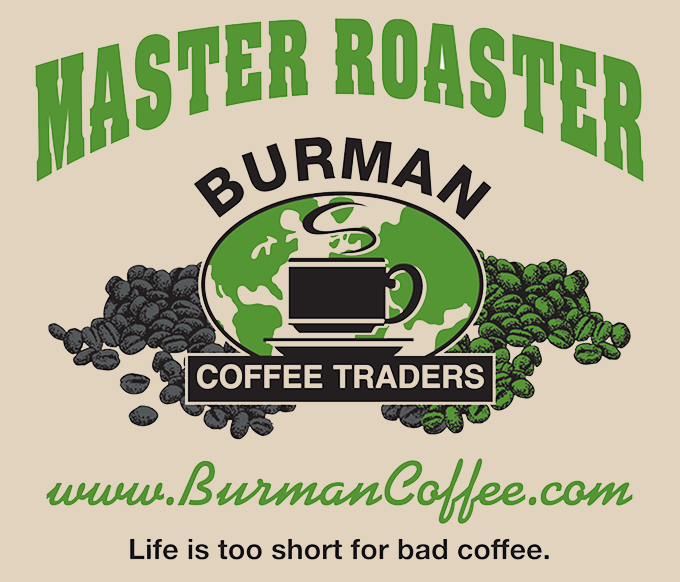 Burman Master Roaster shirt with logo - tan