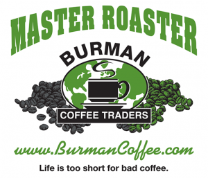 Burman Master Roaster shirt with logo - white