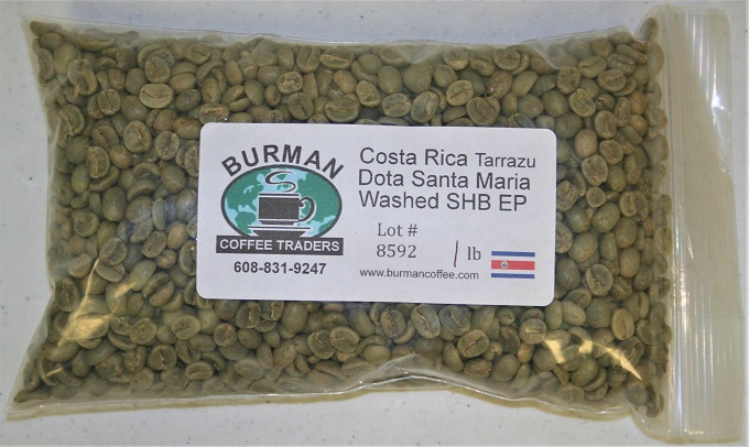 Costa Rica Tarrazu Dota Santa Maria Washed SHB EP coffee beans