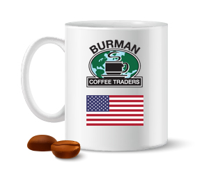 USA flag coffee mug