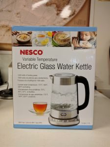 Nesco Electric Glass Water Kettle packaging