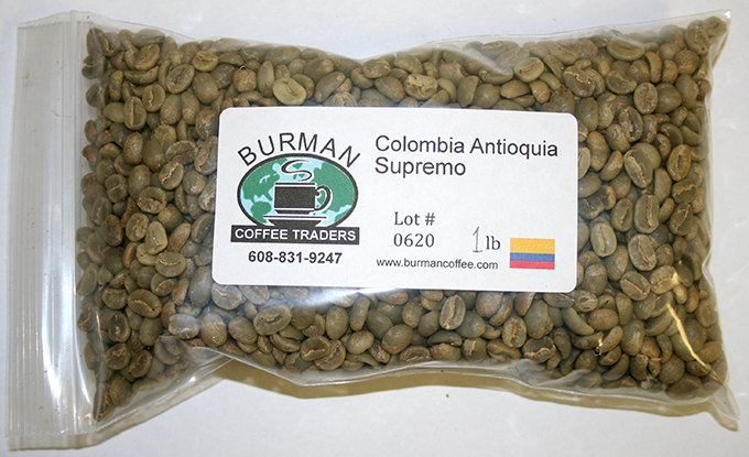 Colombia Antioquia Supremo coffee beans
