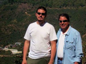 Edwin Jr. and Sr. posing at Finca Vista