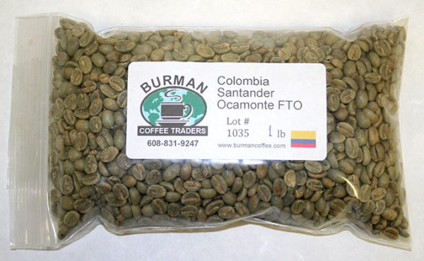 Colombia Santander Ocamonte FTO coffee beans