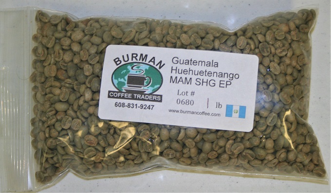 Guatemala Huehuetenango MAM SHG EP coffee beans