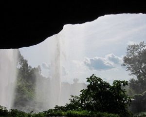 Uganda waterfall landscape