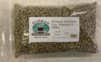 raw coffee beans ethiopia hambela alaka washed