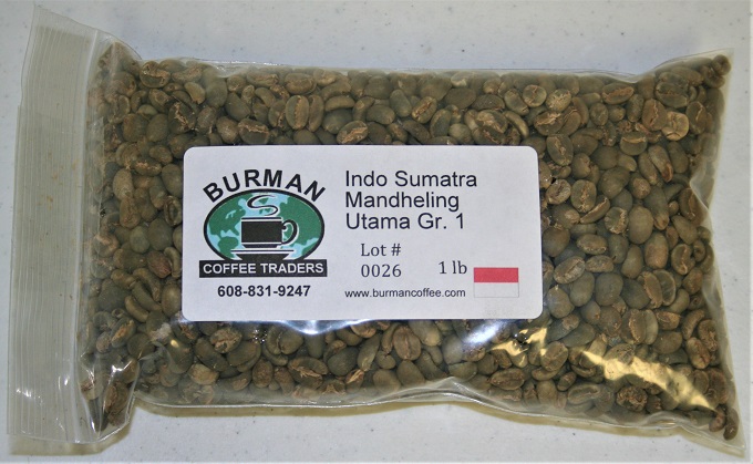 Indonesia Sumatra Mandheling Utama Gr 1 coffee beans