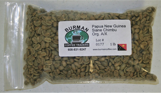 PNG Siane Chimbu Org AX coffee beans