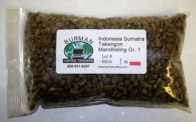 Indonesia Sumatra Takengon Mandheling Gr 1 coffee beans