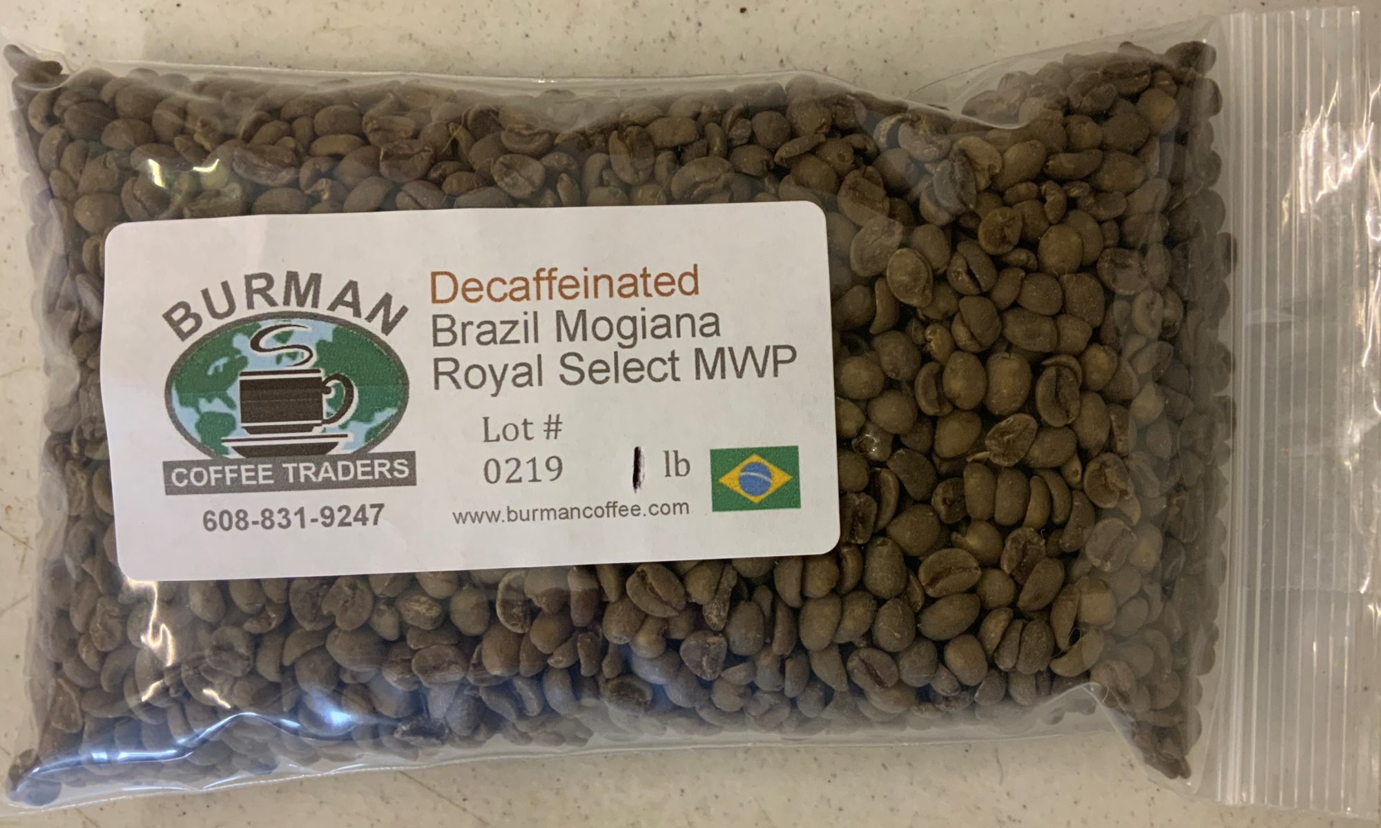 unroasted coffee beans decaf brazil mogiana swp
