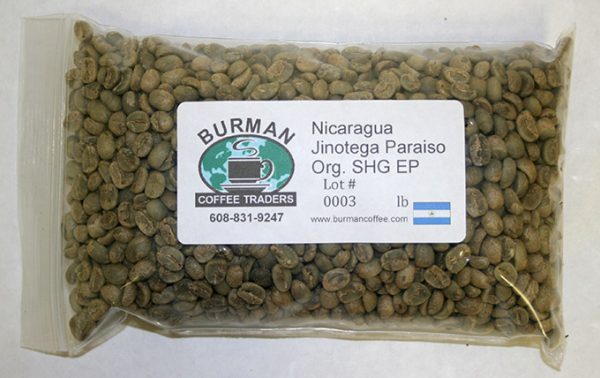 Nicaragua Jinotega Paraiso Org SHG EP coffee beans