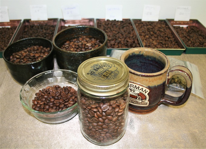 different coffee roasting styles coffee beans set up