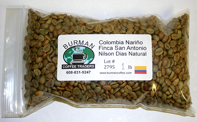 Colombia Narino San Antonio ND Natural coffee beans