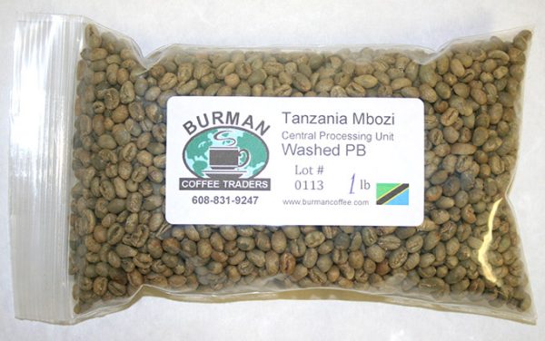 Tanzania Mbozi CPU Washed PB coffee beans
