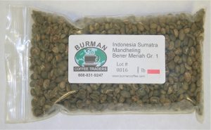 Indonesia Sumatra Mandheling Bener Meriah Gr 1 coffee beans