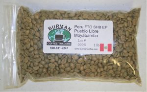 Peru Pueblo Libre Moyabamba FTO SHB EP coffee beans
