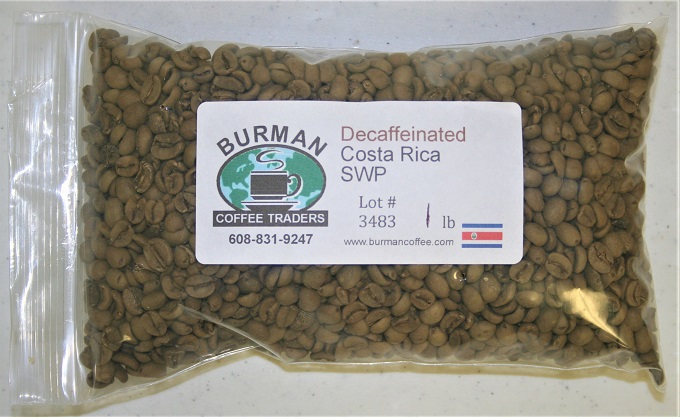 Decaffeinated Costa Rica SWP coffee beans