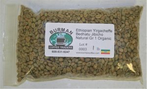 Ethiopia Yirgacheffe Bedhatu Jibicho Natural Org Gr 1 coffee beans