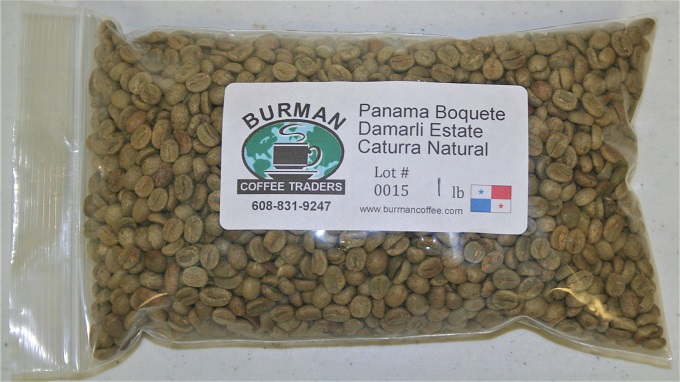 Panama Boquete Damarli Estate Caturra Natural coffee beans