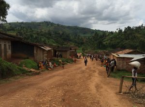Road and buildings in Burundi