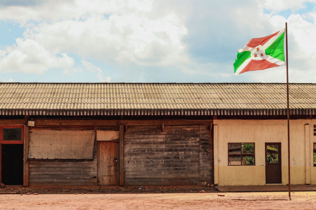 Building at Burundi coffee processing facility