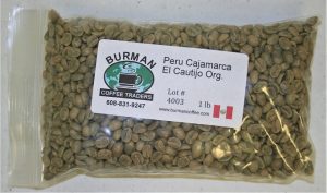 Peru Cajamarca El Cautijo Org coffee beans