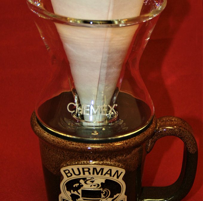 Chemex Funnex 15 Ounce Double Wall Coffee Brewer Burman Coffee