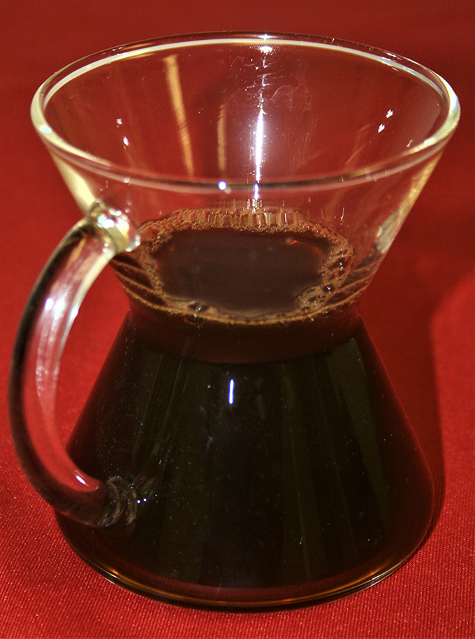 chemex mug with handle with coffee inside