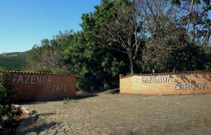 Walls outside the Fazenda Zaroca coffee estate, Brazil