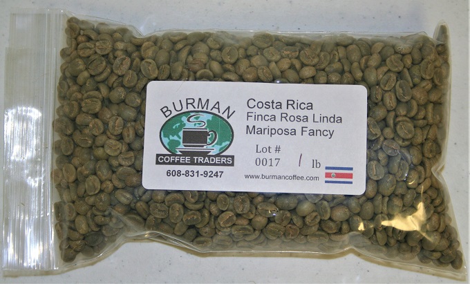 Costa Rica Finca Rosa Linda Mariposa Fancy coffee beans
