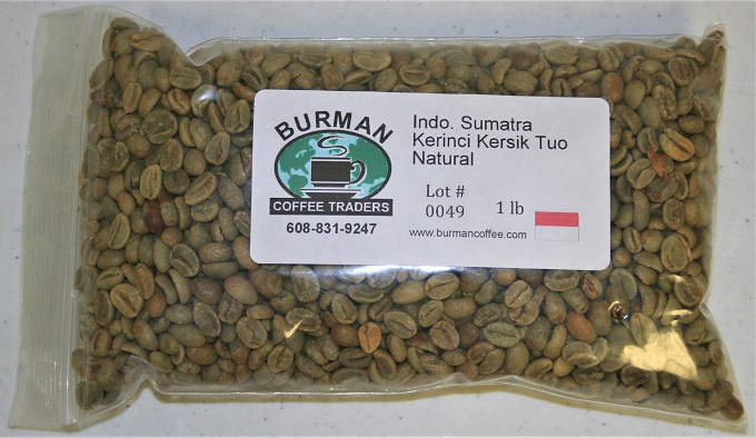 Indonesia Sumatra Kerinci Kersik Tuo Natural coffee beans