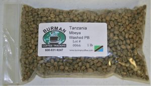 Tanzania Mbeya Washed PB coffee beans