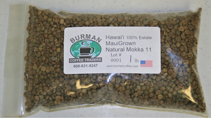 Hawaii MauiGrown Natural Mokka 11 coffee beans