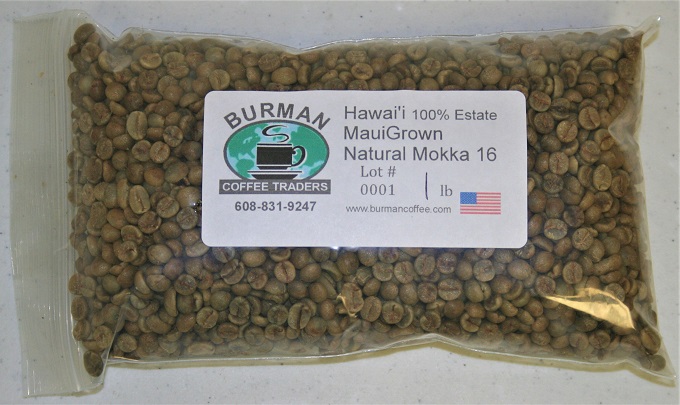 Hawaii MauiGrown Natural Mokka 16 coffee beans