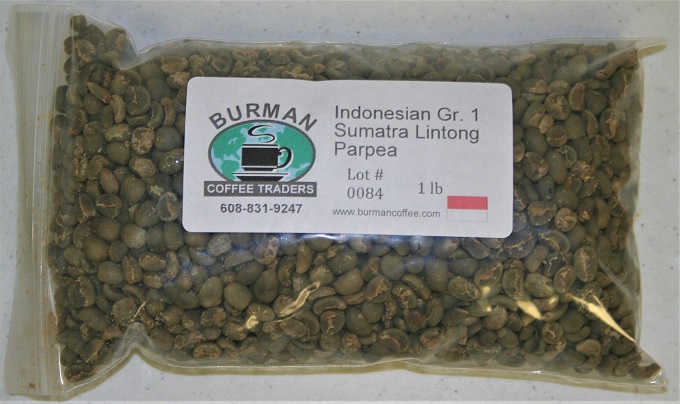 Indonesian Gr 1 Sumatra Lintong Parpea coffee beans