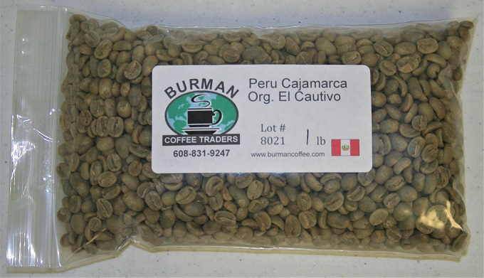 Peru Cajamarca El Cautivo Org coffee beans