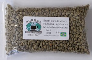 Brazil Cerrado Mineiro Fazenda Lembranca Mundo Novo Natural 1 pound bag of coffee beans