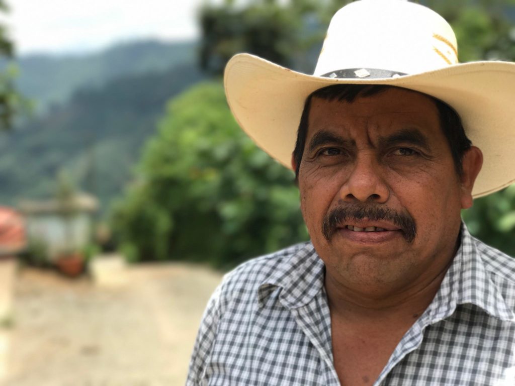 Man on coffee farm in Guatamala