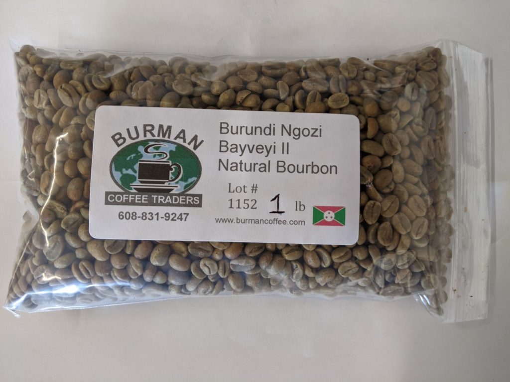 Burundi Ngozi Bayveyi II Natural Bourbon coffee beans