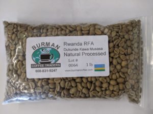 Rwanda RFA Dukunde Kawa Musasa natural processed coffee beans