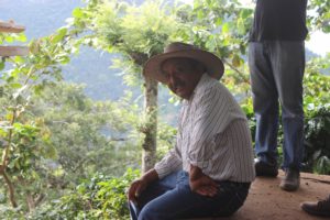 Man sitting outdoors in Guatamala