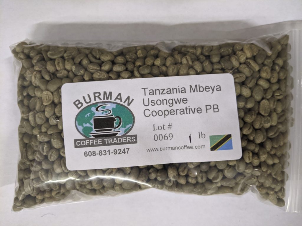 Tanzania Mbeya Usongwe Cooperative PB coffee beans